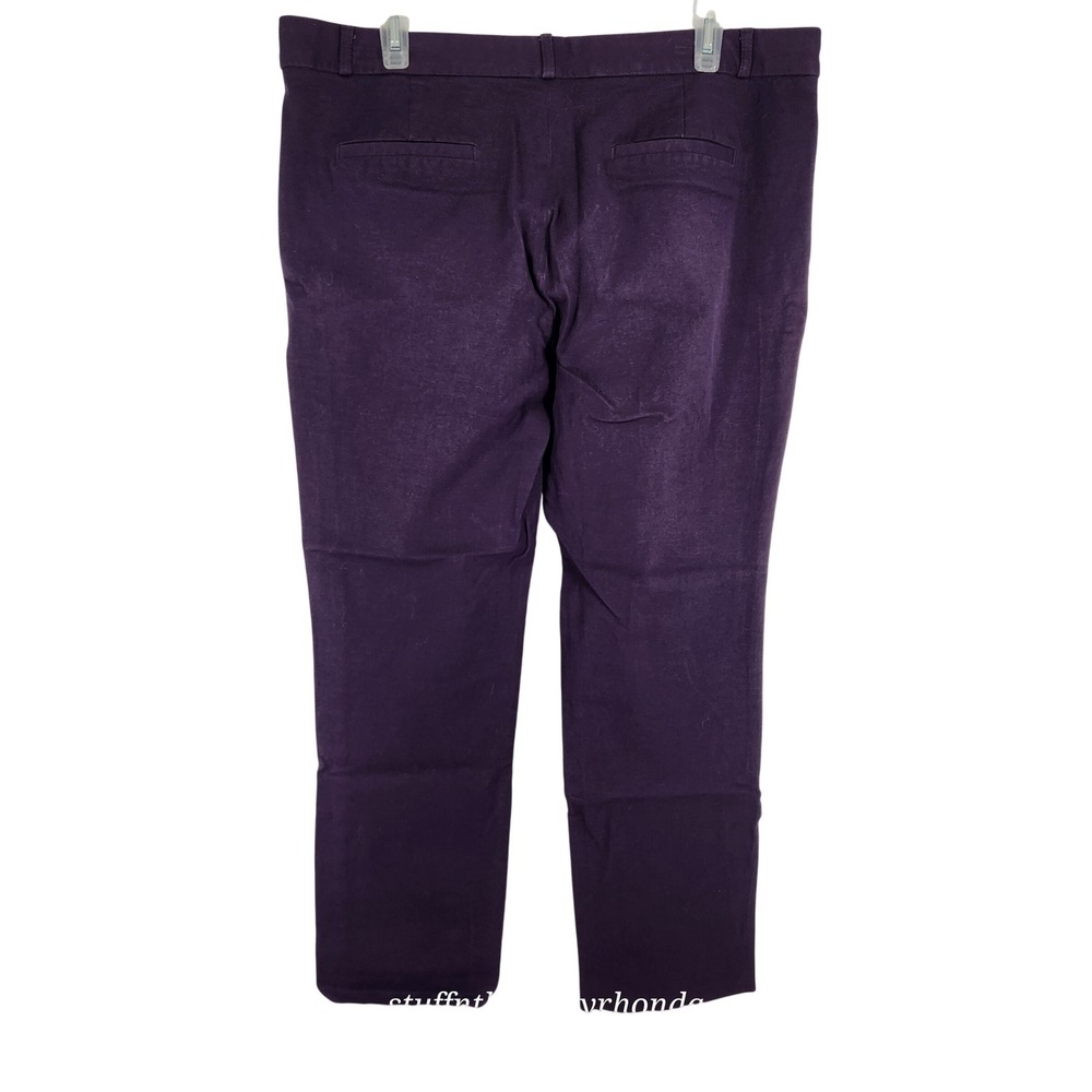 BANANA REPUBLIC Sloan Fit Women Purple(Grape) Ankle Pants Sz 14 Stretch Casual - Picture 3 of 9